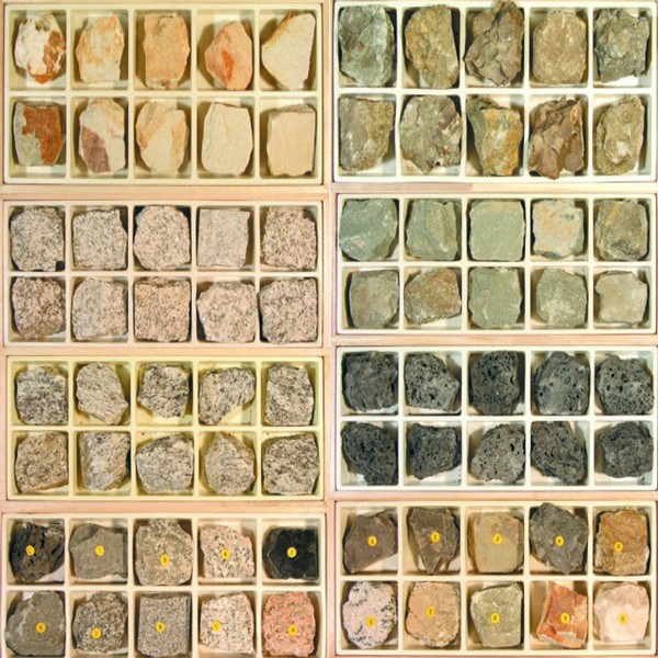 여러가지암석표본(14가지옵션)/목상자입