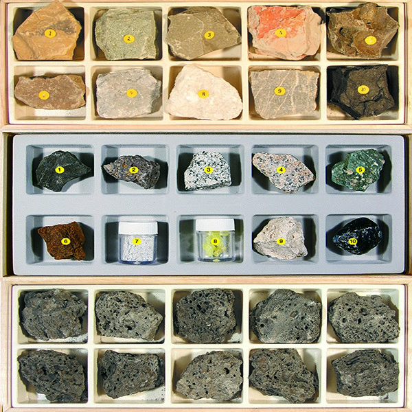 여러가지암석표본(화산분출물/기본암석)