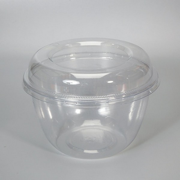 뚜껑이 있는 투명한 플라스틱 그릇(1L)5개입