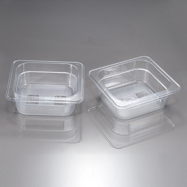 투명한 사각 플라스틱 그릇(밧드형)PC재질.2개1조