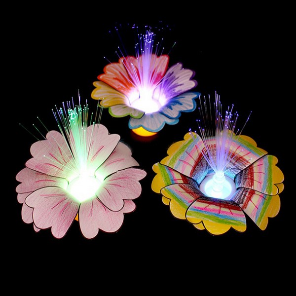 창작용 LED 광섬유꽃 만들기(행사용)6인세트
