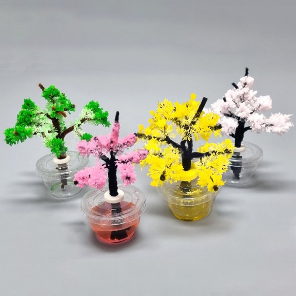 요소결정 벚꽃나무 만들기(5인세트)모세관현상