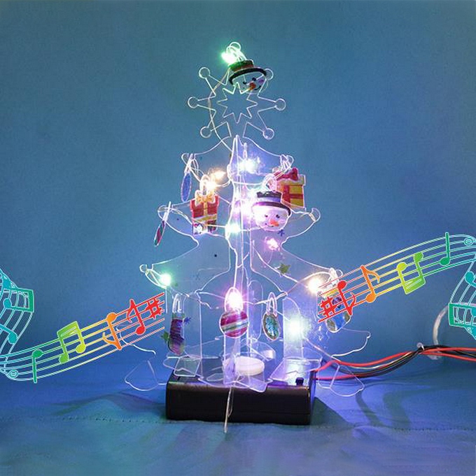 음악에 맞춰 반짝이는 LED 크리스마스 트리 만들기