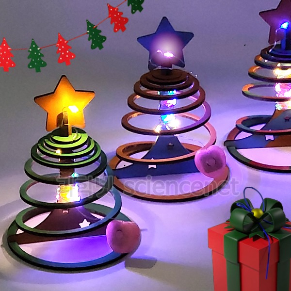 나무 스프링 크리스마스 트리 꾸미기(LED형)