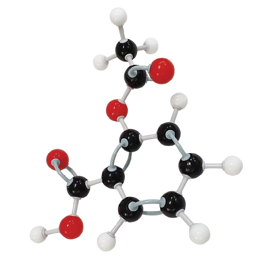 아세틸살리실산의 분자 구조 모형 조립 세트(47점)